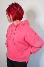 Load image into Gallery viewer, Bubble gum cropped hoodie