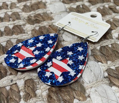 American flag earrings